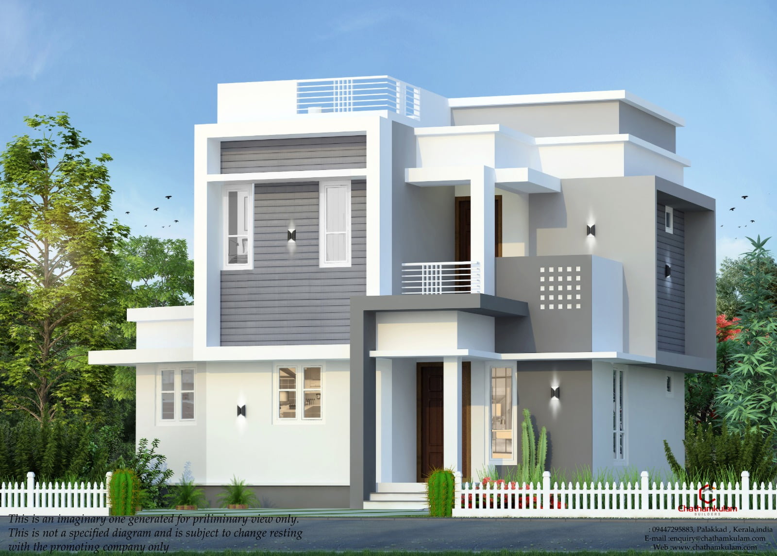 princy 3d 3 BHK Customized Villas in Palakkad